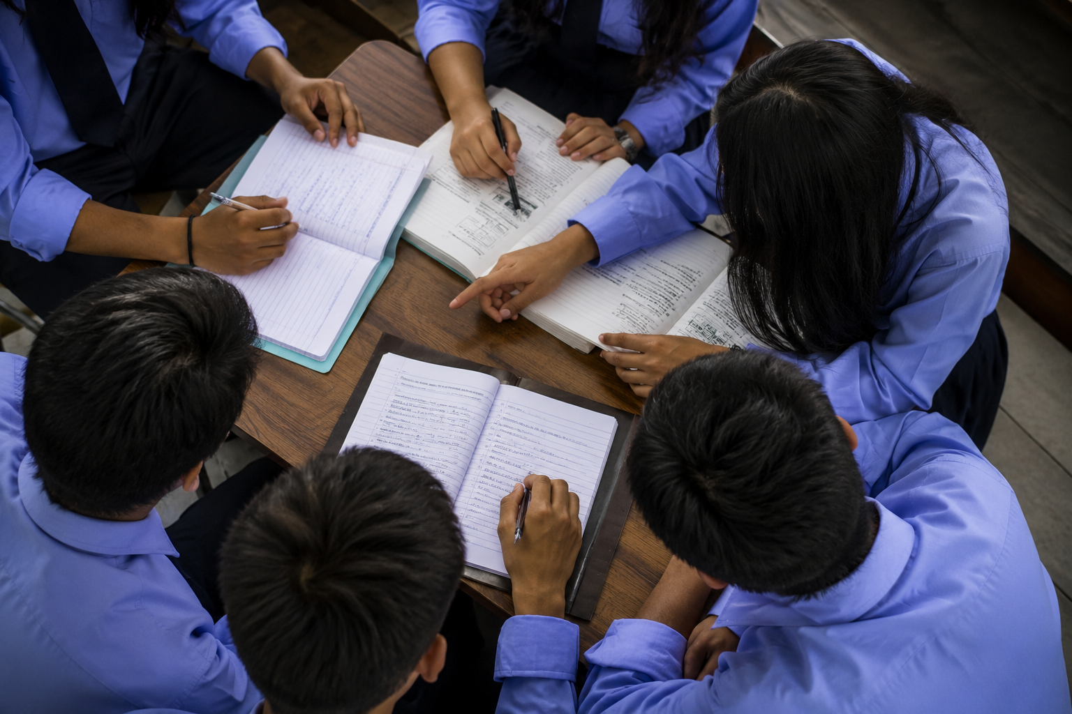 Students discussing together